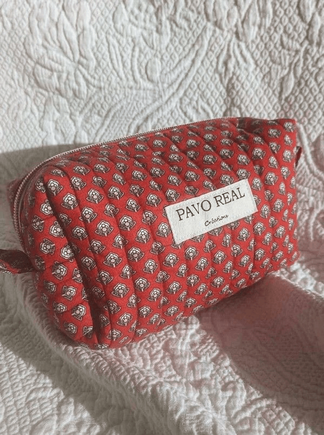 Trousse de toilette provençale rouge