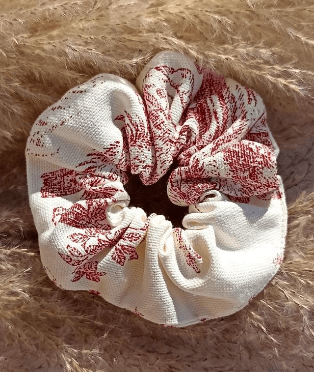 Chouchou en toile de Jouy
