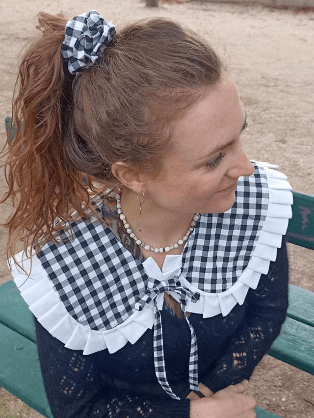 Col Claudine Vichy noir et blanc