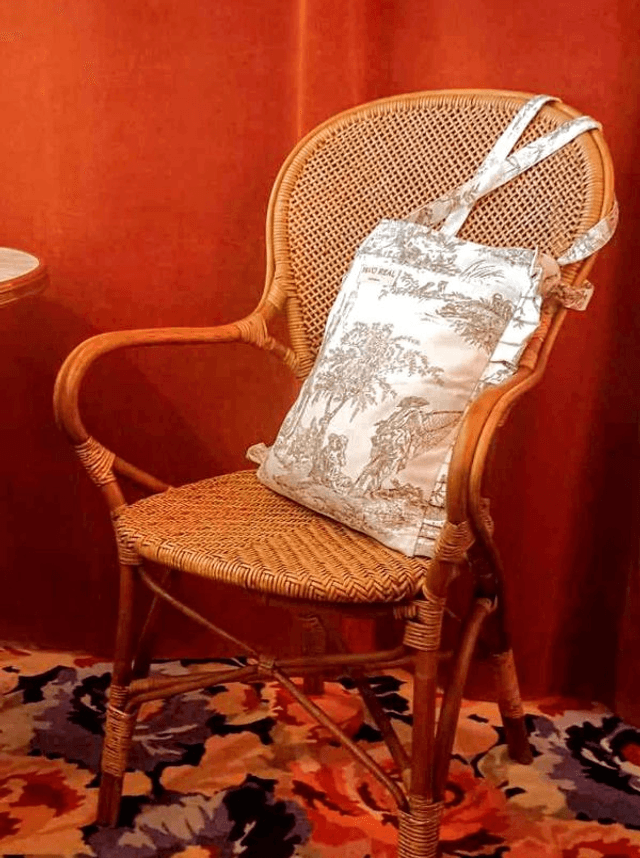 Tote bag en toile de Jouy