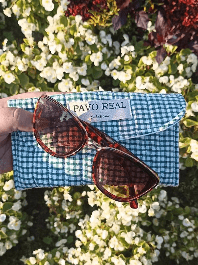 Pochette à lunettes Vichy 
